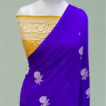 Pure khaddi georgette handloom banarasi saree
