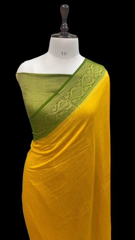 Pure moonga silk handloom banarasi saree