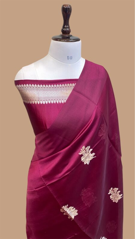 Pure mango silk handloom banarasi saree