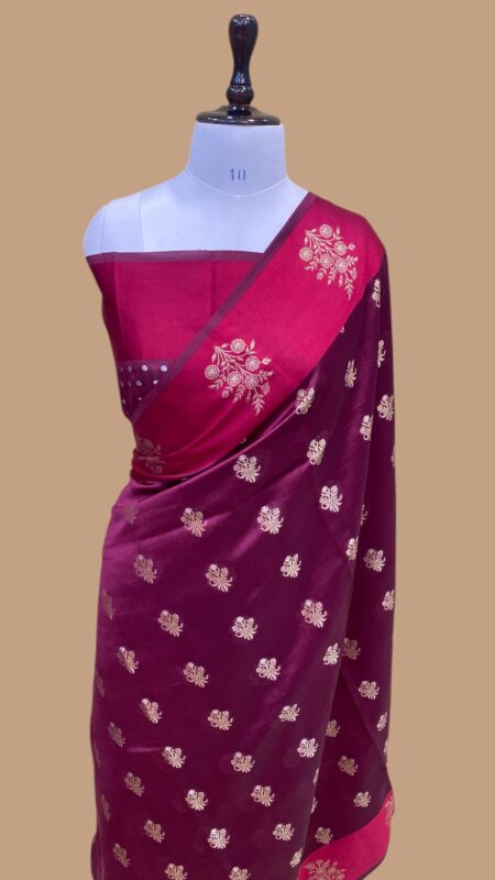 Pure mango silk handloom banarasi saree