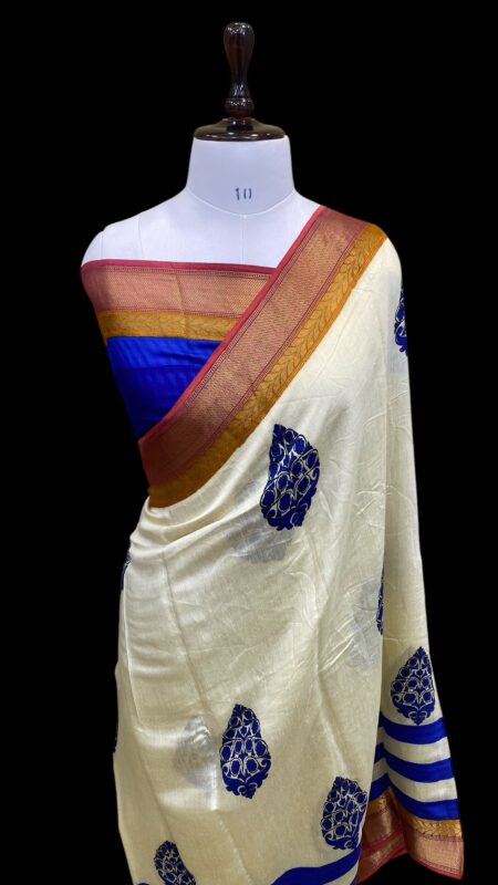 Pure italiyan moonga silk handloom banarasi saree