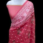 Pure organza chikankaari banarasi saree