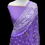 Pure organza chikankaari handloom banarasi saree