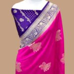 Pure chinya silk handloom banarasi saree