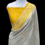 Pure chinya silk handloom banarasi saree
