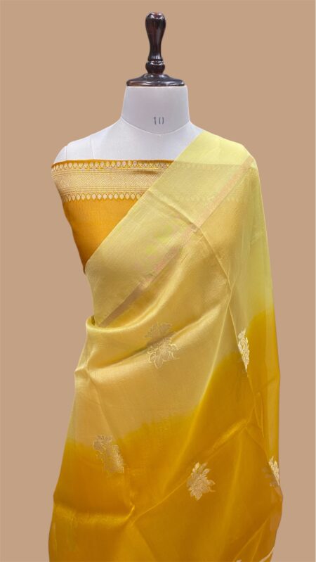 Pure kora silk handloom banarasi saree