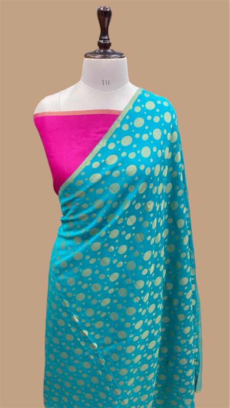 Pure moonga silk handloom banarasi saree