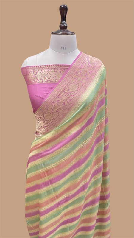 Pure moonga silk rangkaat handloom banarasi saree