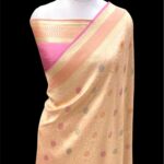 Pure kataan silk handloom handpainted banarasi saree