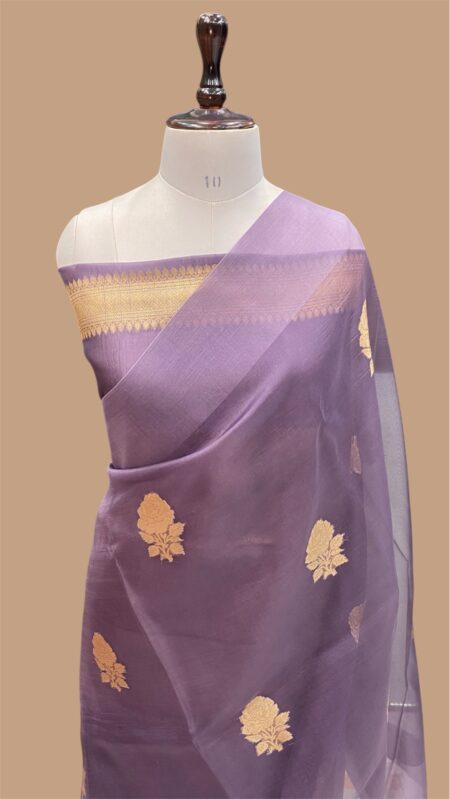 Pure kora silk handloom banarasi saree