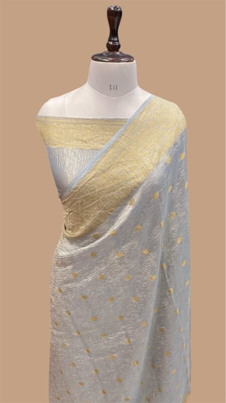 Pure khaddi georgette tissue handloom banarasi saree