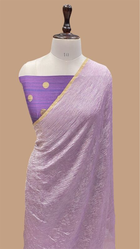 Pure khaddi georgette tissue handloom banarasi saree