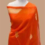 Pure kora silk handloom banarasi saree