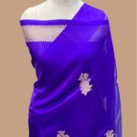 Pure kora silk handloom banarasi saree