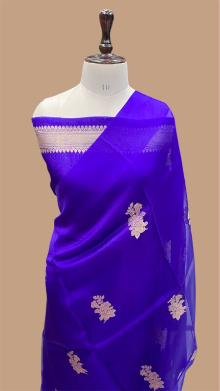 Pure kora silk handloom banarasi saree