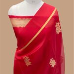 Pure kora silk handloom banarasi saree