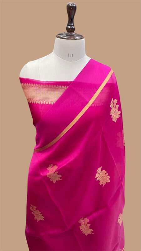 Pure kora silk handloom banarasi saree