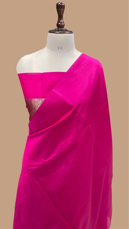 Pure mango silk handloom banarasi saree