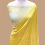 Pure khaddi georgette handloom banarasi saree