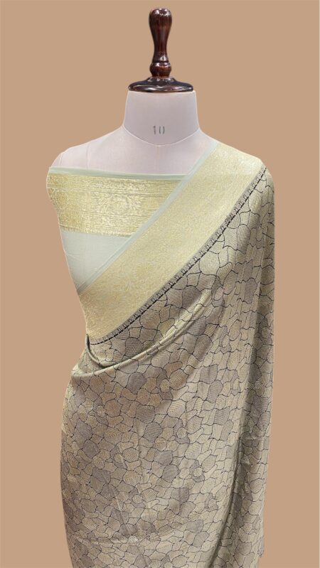 Pure khaddi georgette handloom banarasi saree