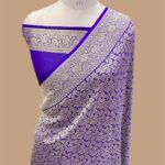 Pure khaddi georgette handloom banarasi saree