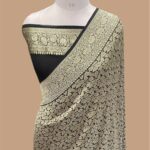 Pure khaddi georgette handloom banarasi saree