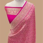 Pure khaddi georgette handloom banarasi saree