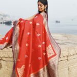 Handwoven Pure Tussar silk kadhua Banarasi saree