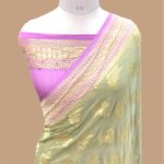 Pure Khadri georgette handloom banarasi saree