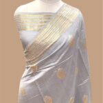 Pure chinya silk handloom banarasi kadhua saree