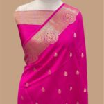 Pure chinya silk handloom banarasi saree