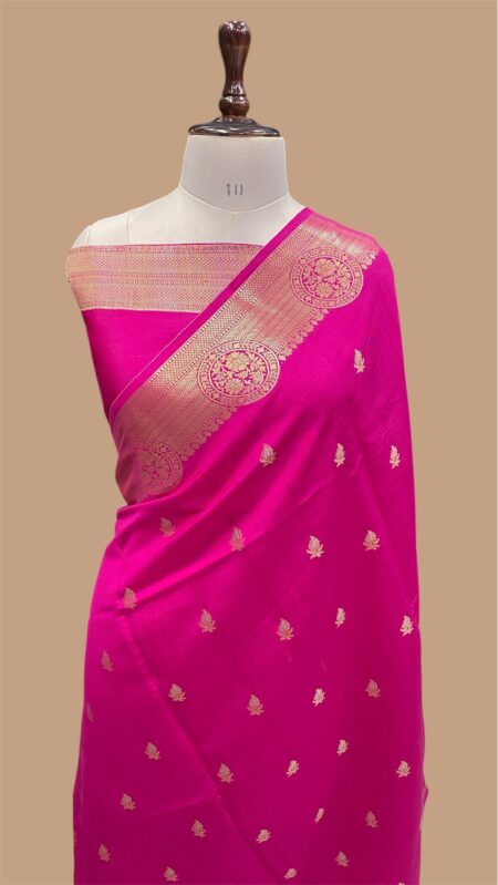 Pure chinya silk handloom banarasi saree