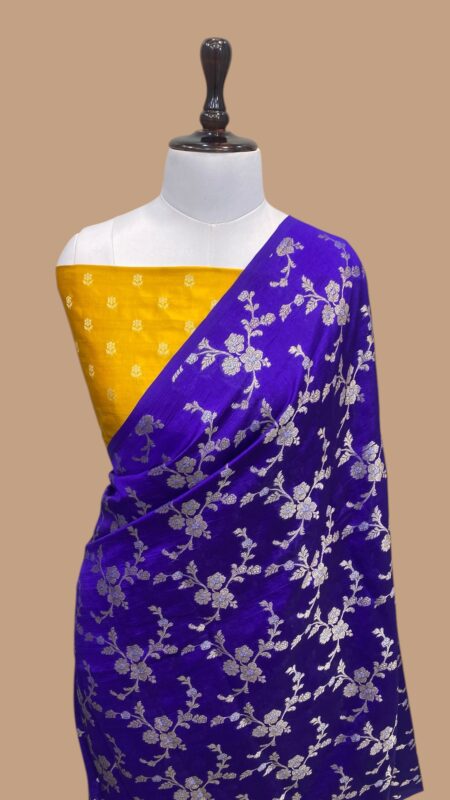 Pure mango silk handloom banarasi saree