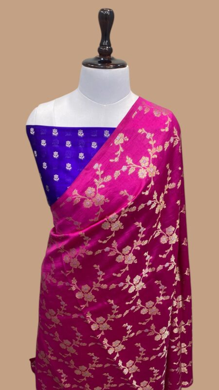 Pure mango silk handloom banarasi saree