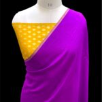 Pure moonga silk handpainted handwoven banarasi saree