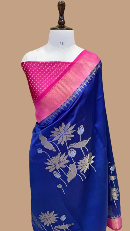 Pure mango silk handloom banarasi saree