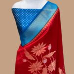 Pure mango silk handloom banarasi saree
