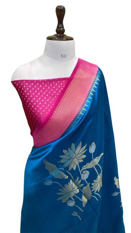 Pure mango silk handloom banarasi saree