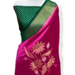 Pure mango silk handloom banarasi saree